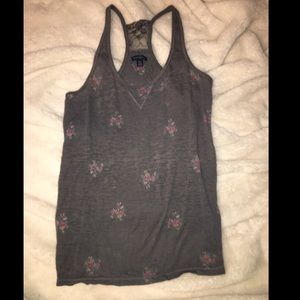 American Eagle gray floral tank top